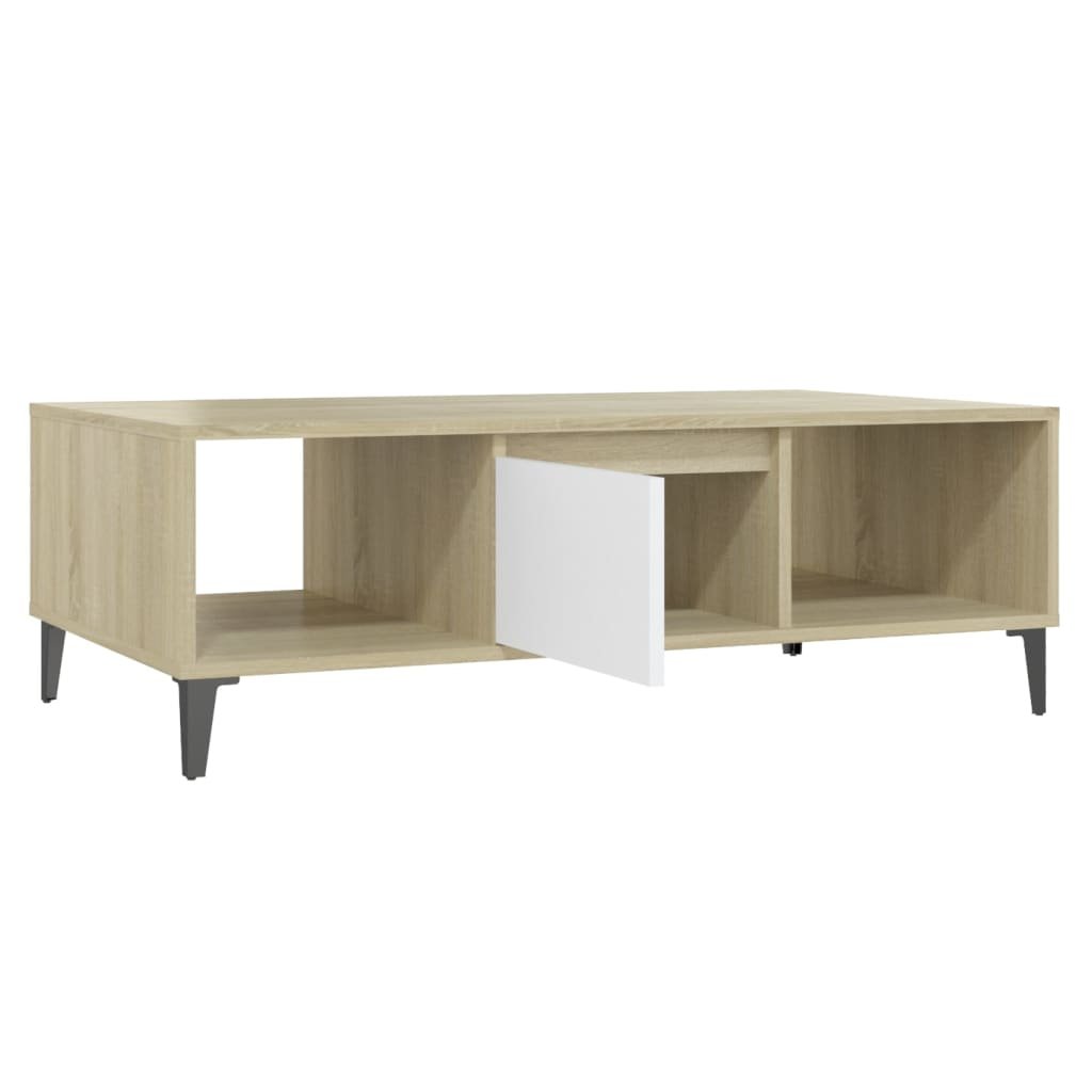 Mesa de centro derivados de madeira branco/carvalho sonoma - Image 6