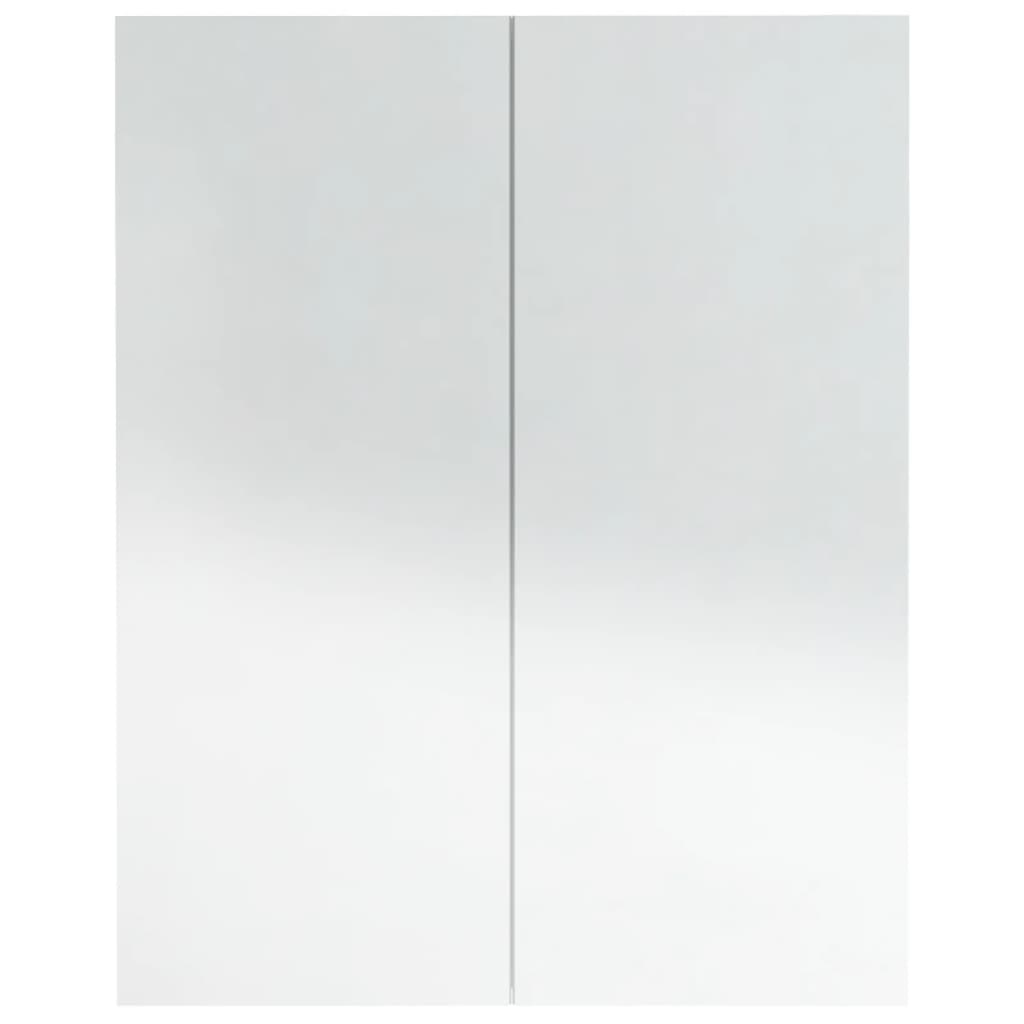 Armário espelhado p/ casa banho 60x15x75cm MDF branco brilhante - Image 4