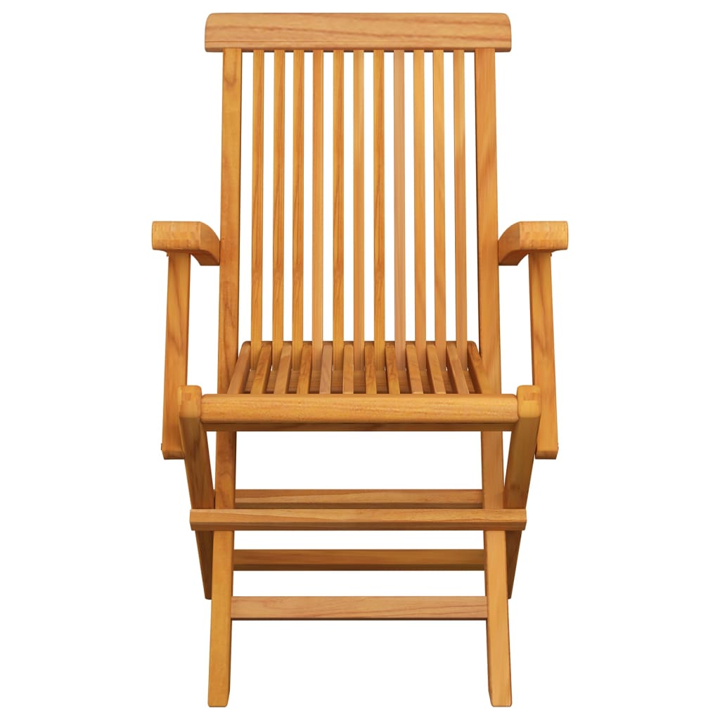 Cadeiras de jardim c/ almofadões cinzentos 8 pcs teca maciça - Image 4