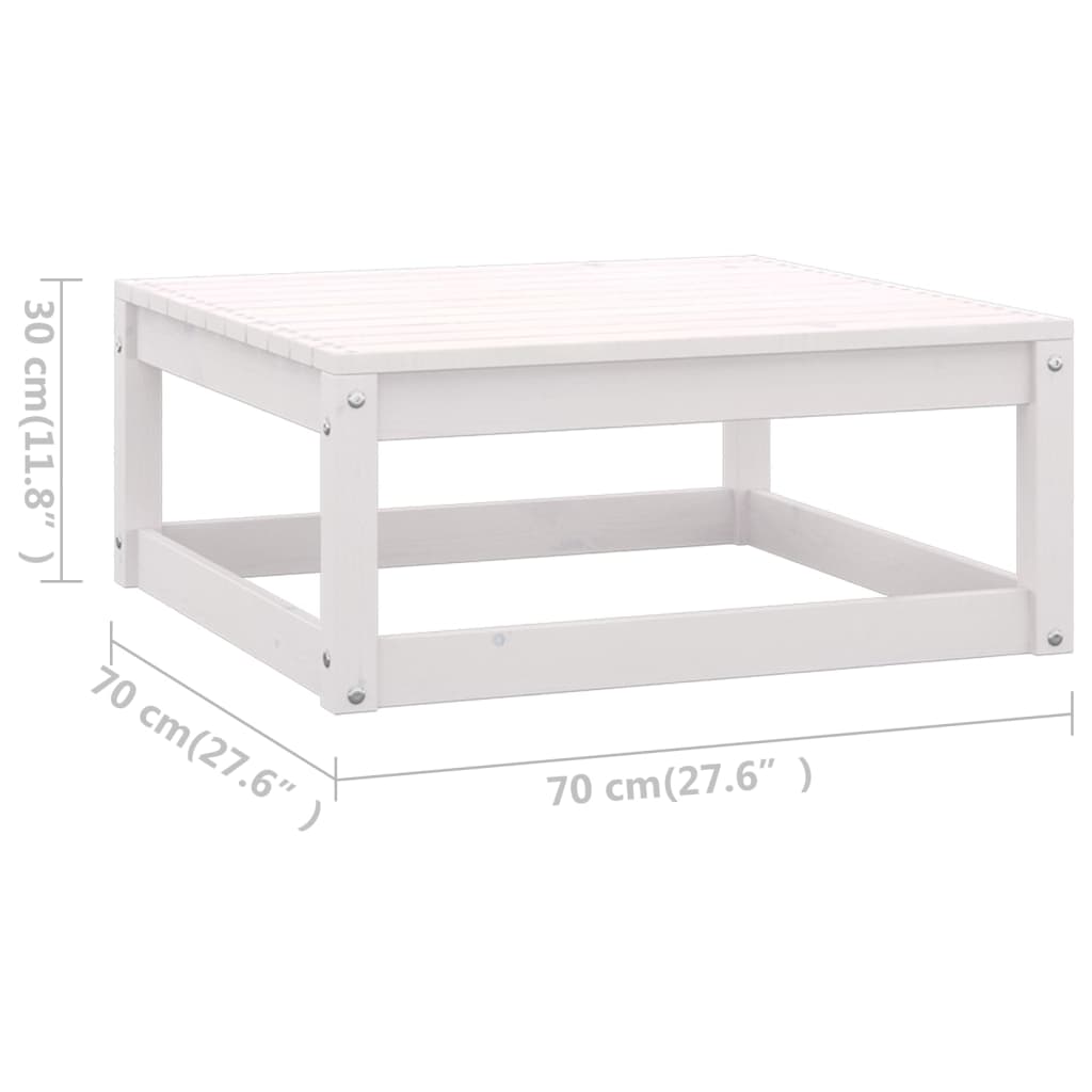5 pcs conjunto lounge de jardim pinho maciço branco - Image 11