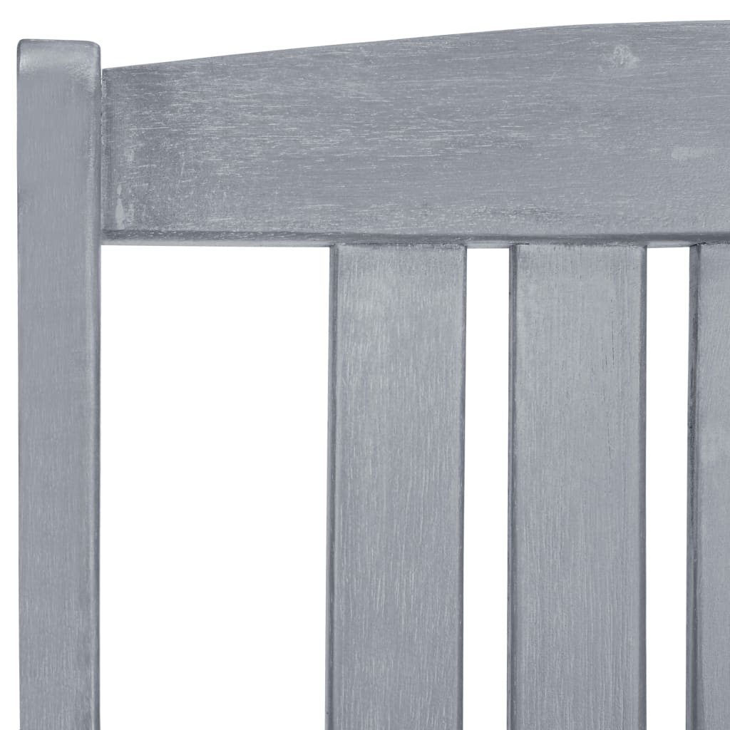 Cadeiras de jardim 8 pcs madeira de acácia maciça cinzento - Image 7