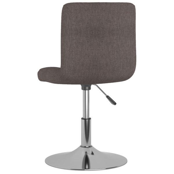 Cadeiras de jantar giratórias 2 pcs tecido cinzento-acastanhado - Image 5