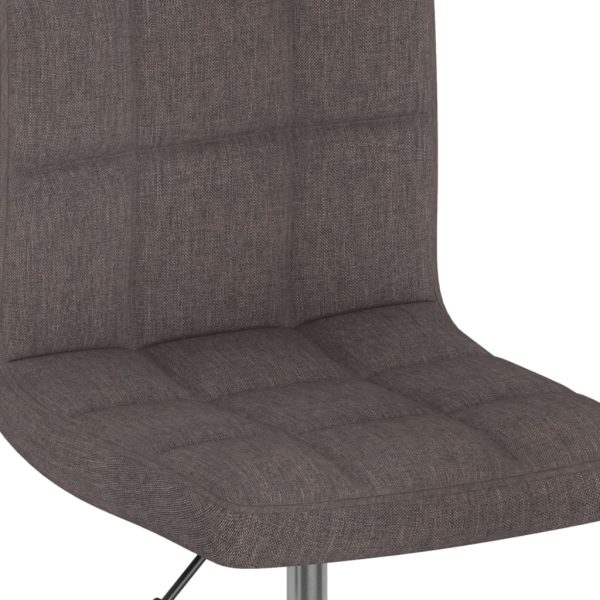 Cadeiras de jantar giratórias 2 pcs tecido cinzento-acastanhado - Image 7