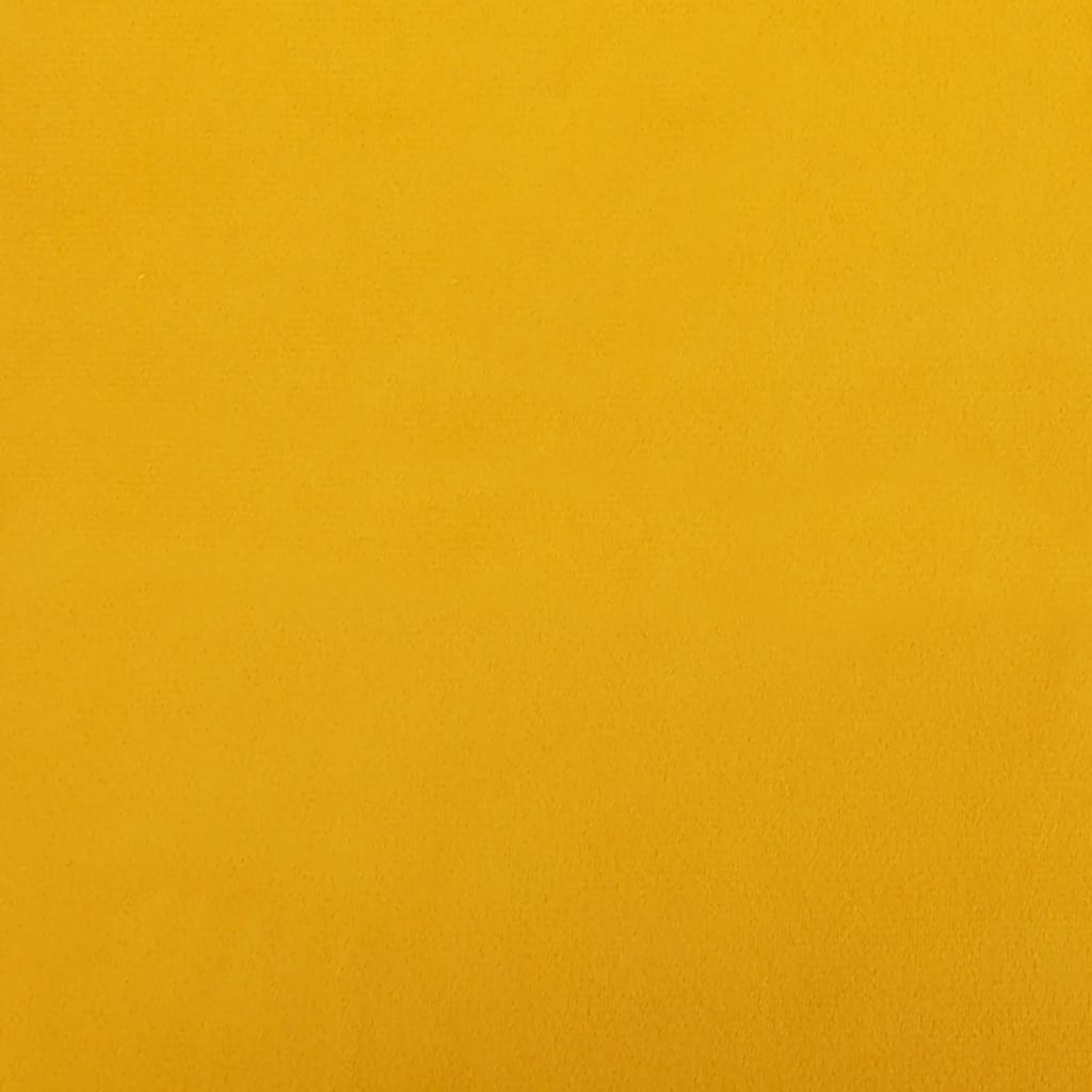 Bancos de bar 2 pcs veludo amarelo mostarda - Image 8