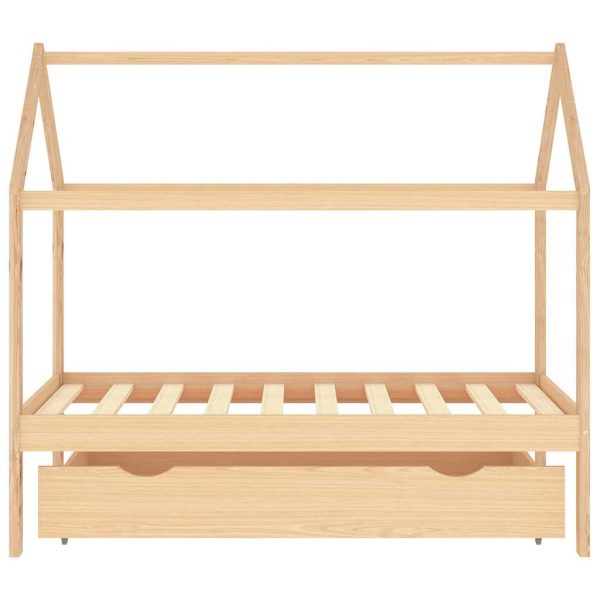 Estrutura de cama para crianças c/ gaveta 80x160cm pinho maciço - Image 2