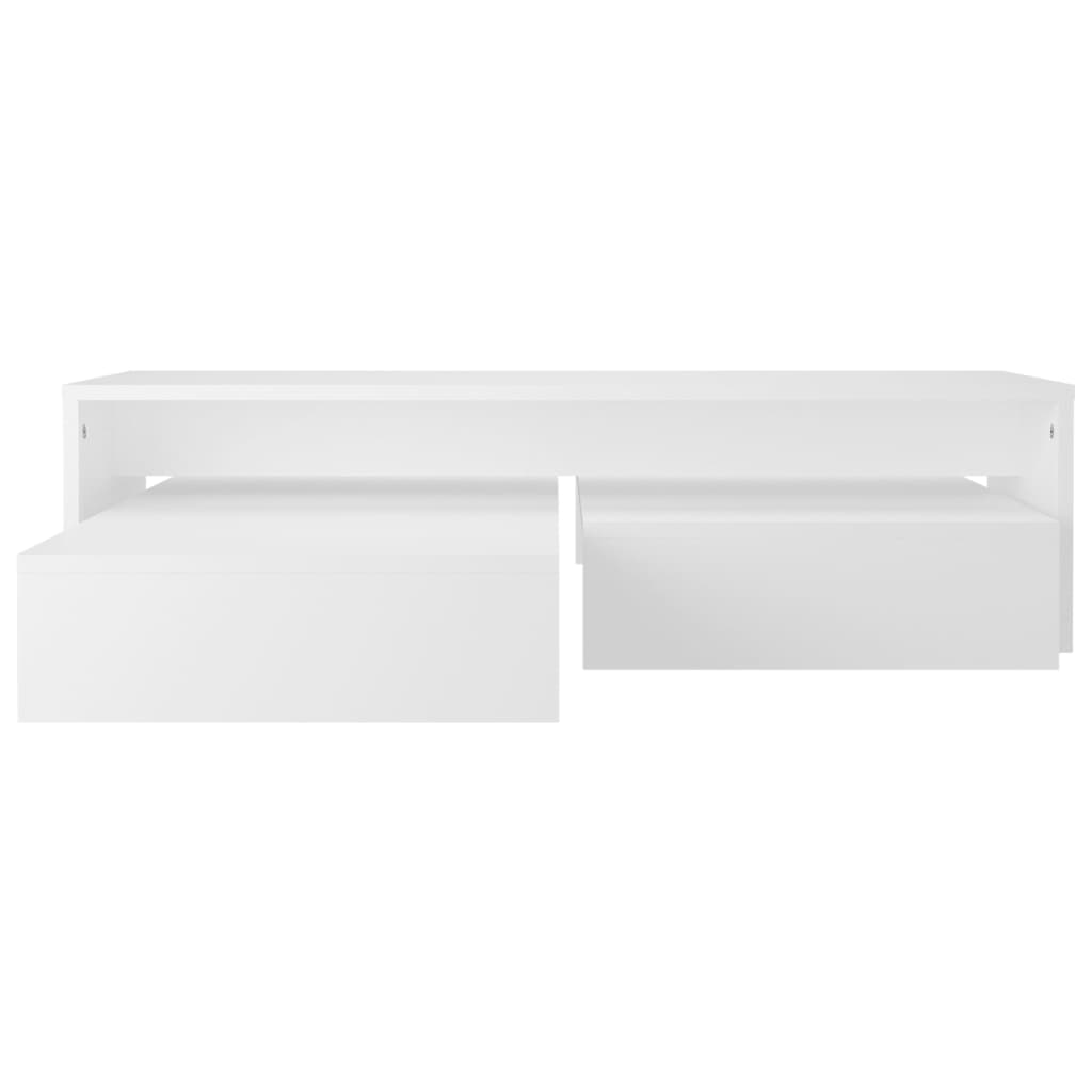 Conj. mesas de centro 100x100x26,5 cm cm contraplacado branco - Image 4