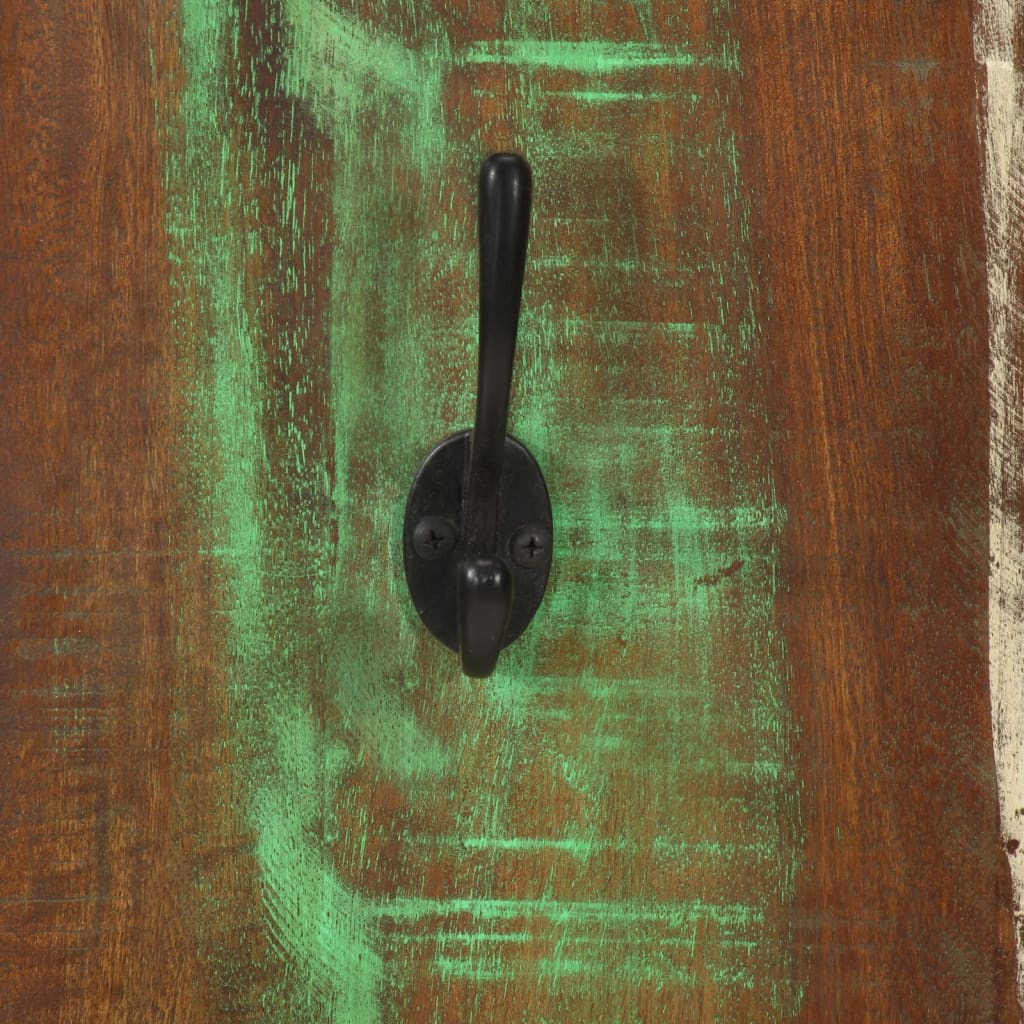 Bengaleiros parede 2 pcs 36x3x110 cm madeira recuperada maciça - Image 7