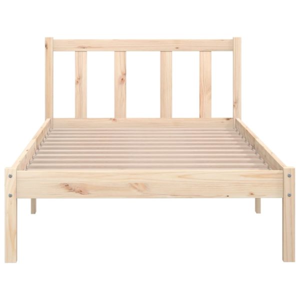 Estrutura de cama pequena solteiro 75x190 cm pinho maciço - Image 3