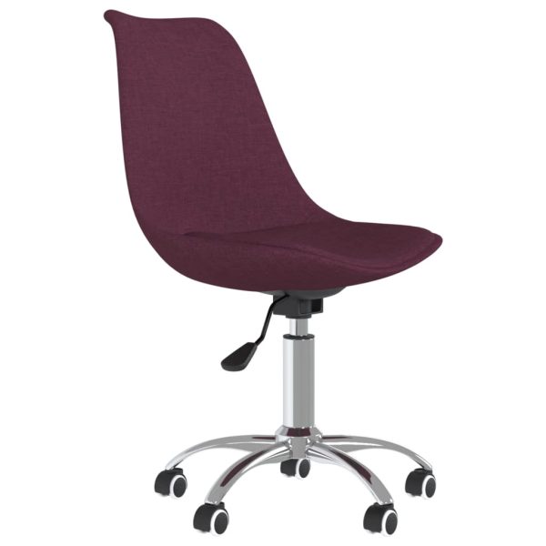 Cadeiras de jantar giratórias 2 pcs tecido roxo - Image 2
