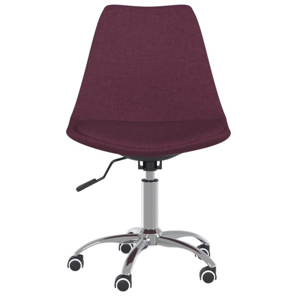 Cadeiras de jantar giratórias 2 pcs tecido roxo - Image 3
