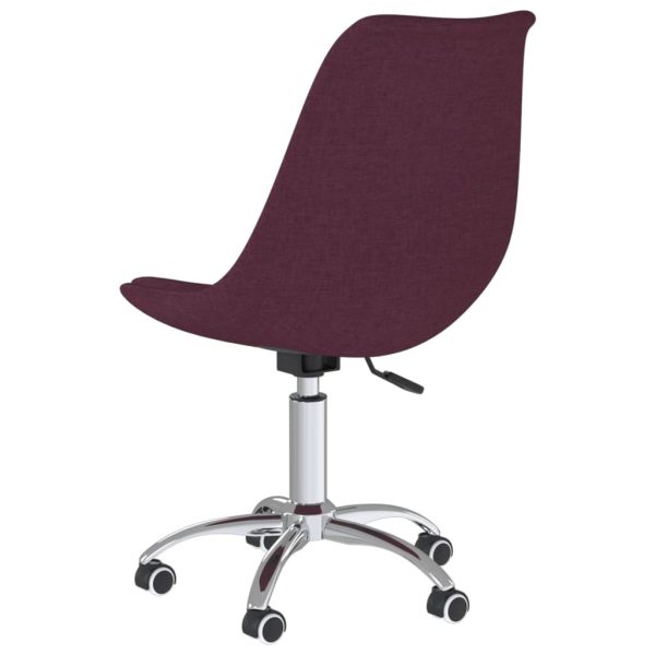Cadeiras de jantar giratórias 2 pcs tecido roxo - Image 5
