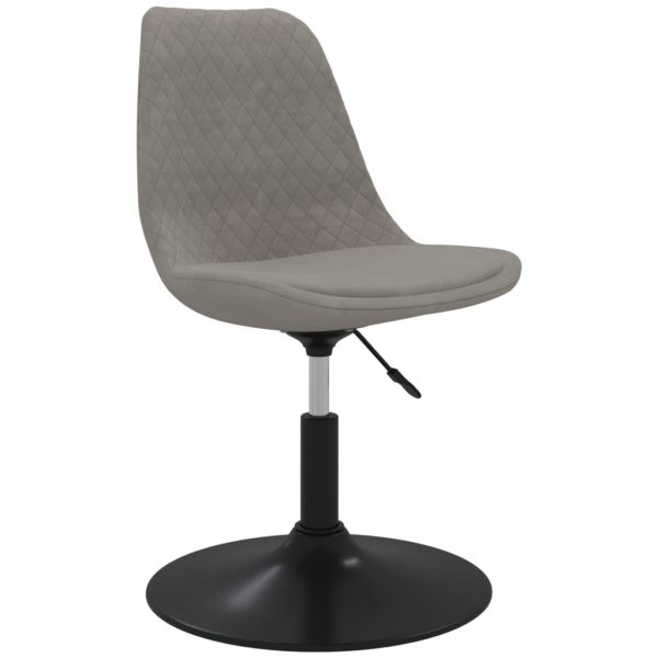 Cadeiras de jantar giratórias 4 pcs veludo cinzento-claro - Image 2