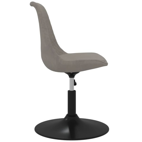 Cadeiras de jantar giratórias 4 pcs veludo cinzento-claro - Image 4
