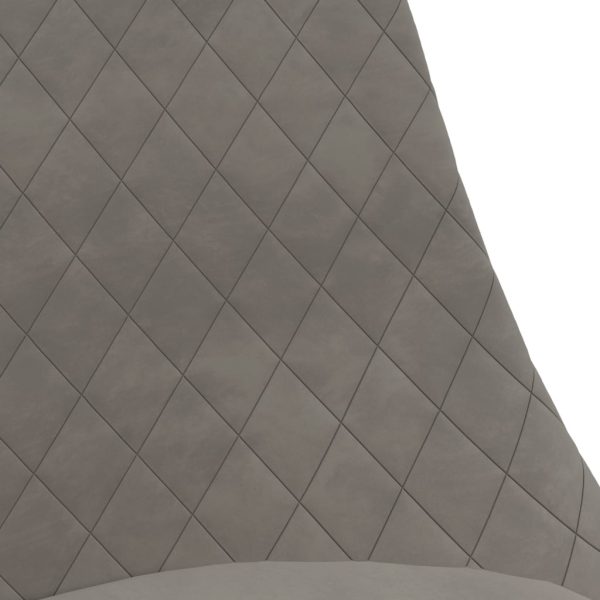 Cadeiras de jantar giratórias 4 pcs veludo cinzento-claro - Image 7