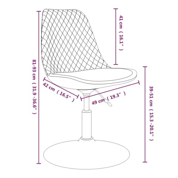 Cadeiras de jantar giratórias 4 pcs veludo cinzento-claro - Image 9