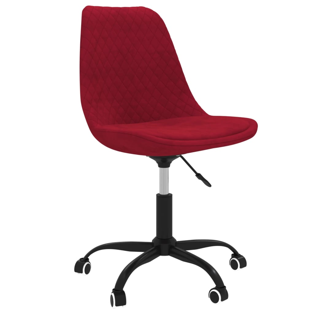 Cadeiras de jantar giratórias 2 pcs tecido vermelho tinto - Image 2