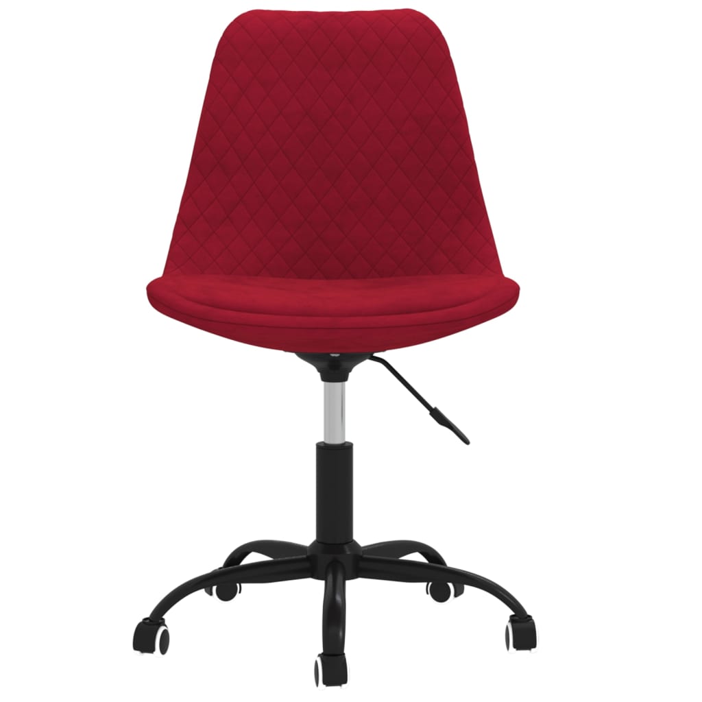 Cadeiras de jantar giratórias 2 pcs tecido vermelho tinto - Image 3