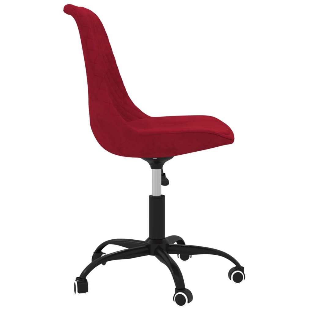 Cadeiras de jantar giratórias 2 pcs tecido vermelho tinto - Image 4