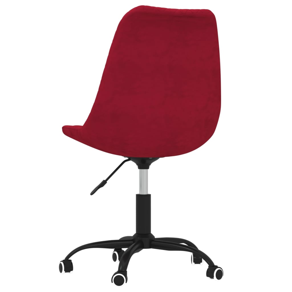 Cadeiras de jantar giratórias 2 pcs tecido vermelho tinto - Image 5