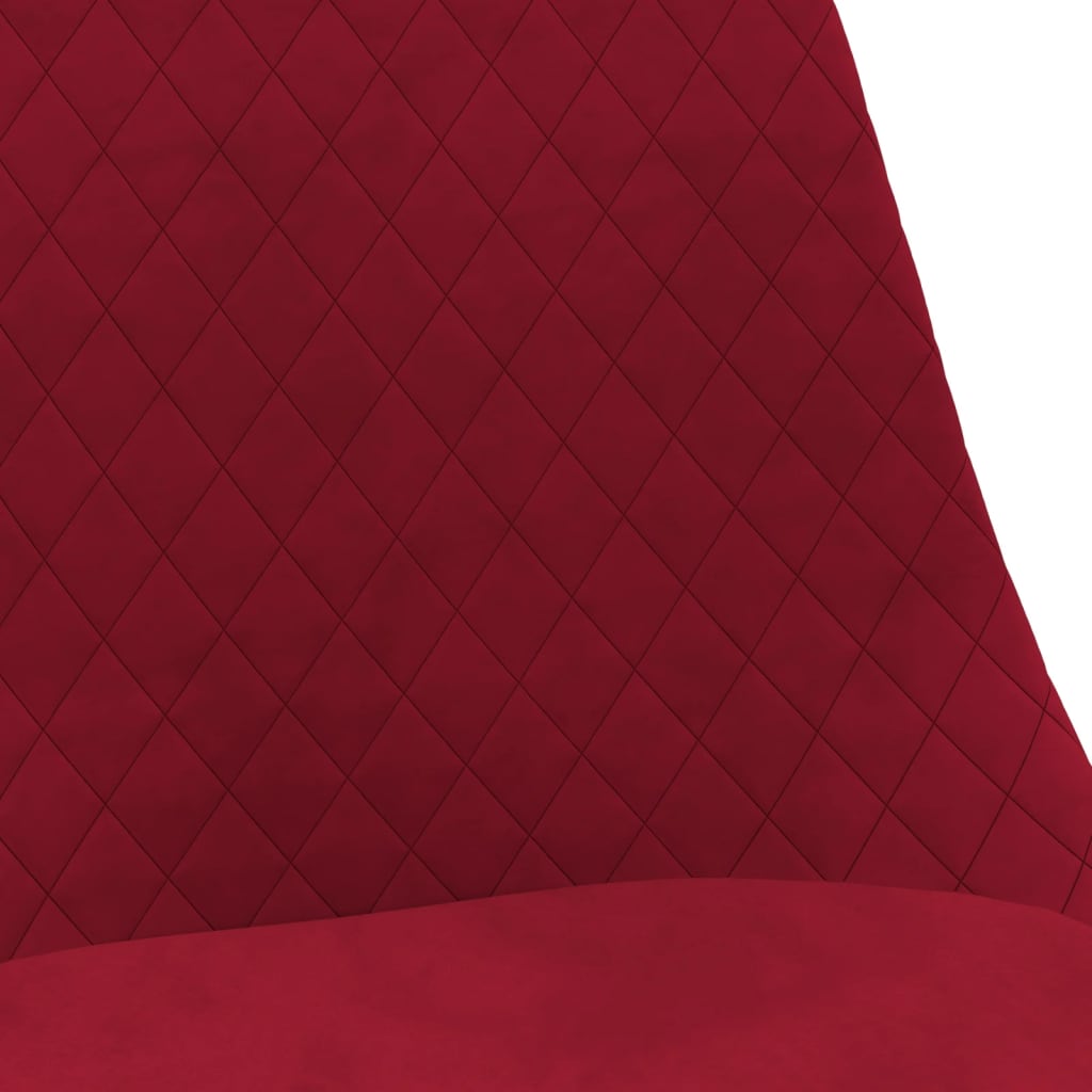 Cadeiras de jantar giratórias 2 pcs tecido vermelho tinto - Image 7