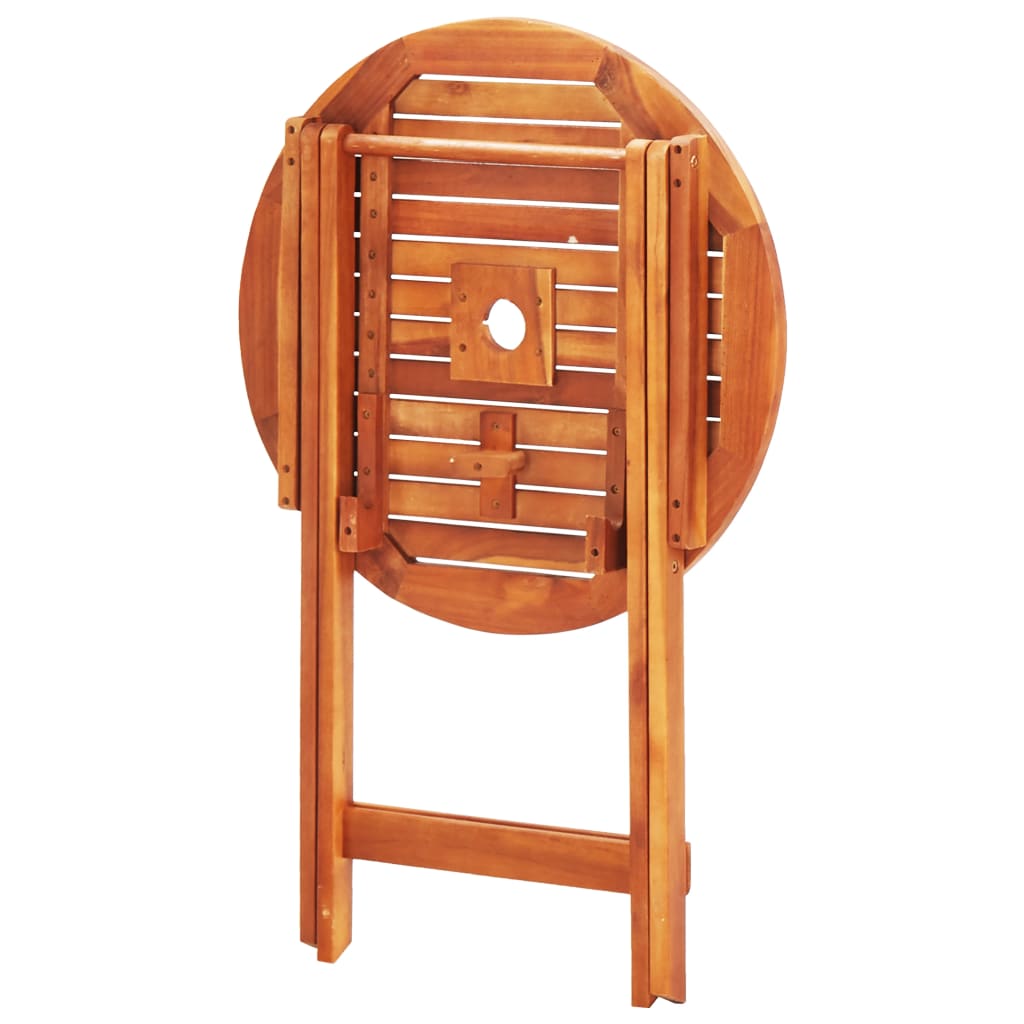 3 pcs conj. jantar exterior dobrável madeira eucalipto maciça - Image 12