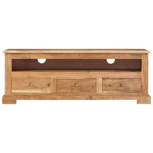 Móvel de TV madeira de acácia maciça 110x30x40 cm castanho - Image 2