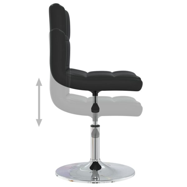 Cadeiras de jantar 6 pcs couro artificial preto - Image 6