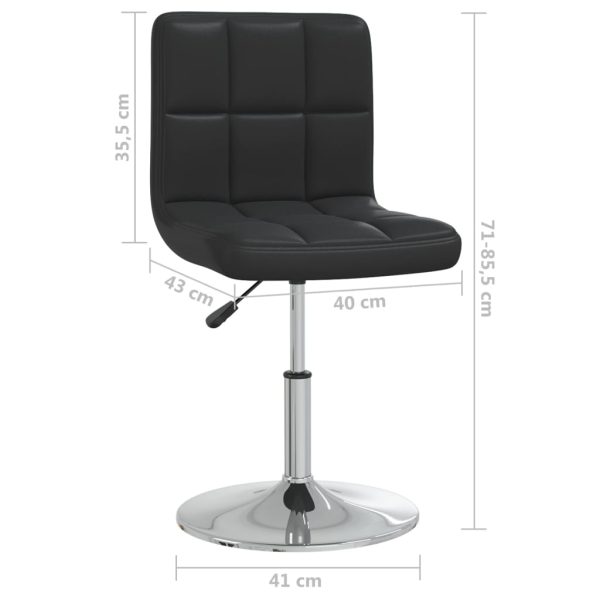 Cadeiras de jantar 6 pcs couro artificial preto - Image 9