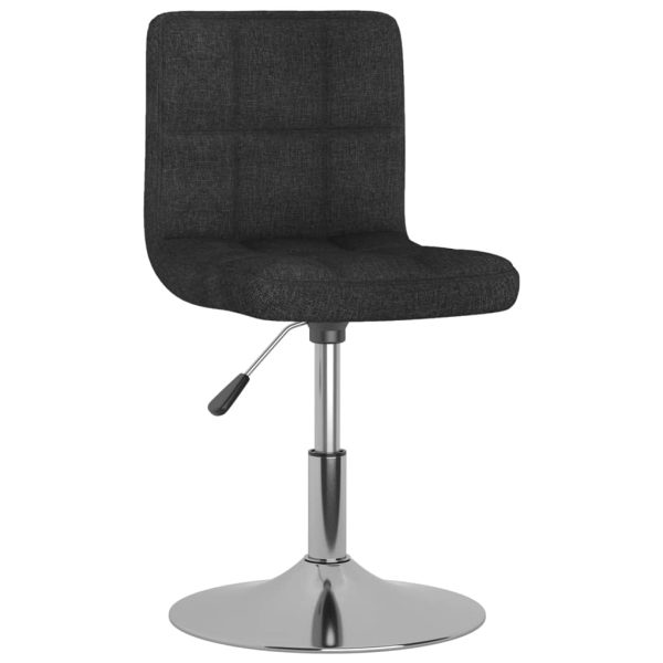 Cadeiras de jantar giratórias 4 pcs tecido preto - Image 2