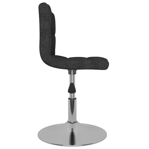 Cadeiras de jantar giratórias 4 pcs tecido preto - Image 3