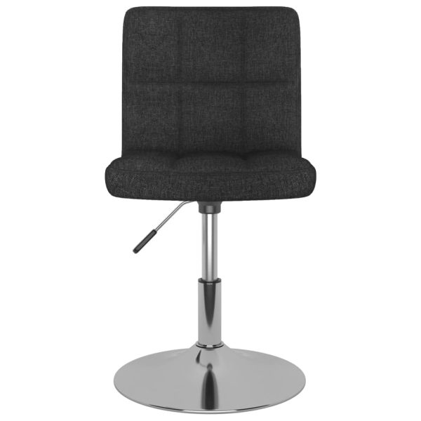 Cadeiras de jantar giratórias 4 pcs tecido preto - Image 4