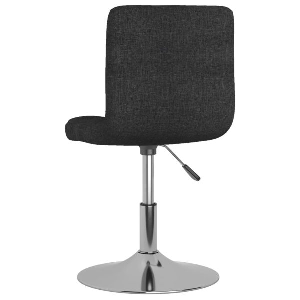 Cadeiras de jantar giratórias 4 pcs tecido preto - Image 6