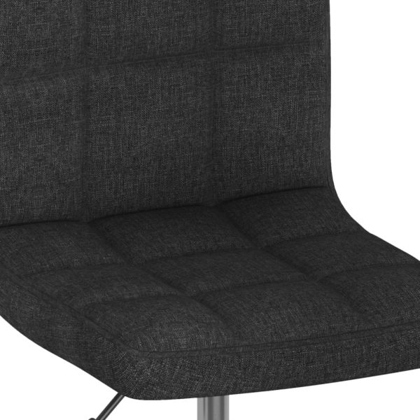 Cadeiras de jantar giratórias 4 pcs tecido preto - Image 8