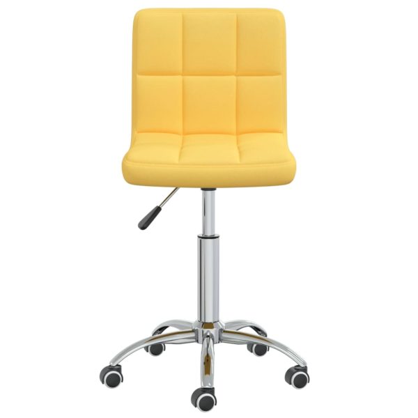 Cadeira de jantar giratória tecido amarelo mostarda - Image 2