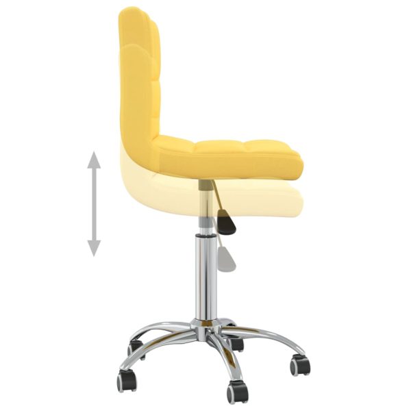 Cadeira de jantar giratória tecido amarelo mostarda - Image 5