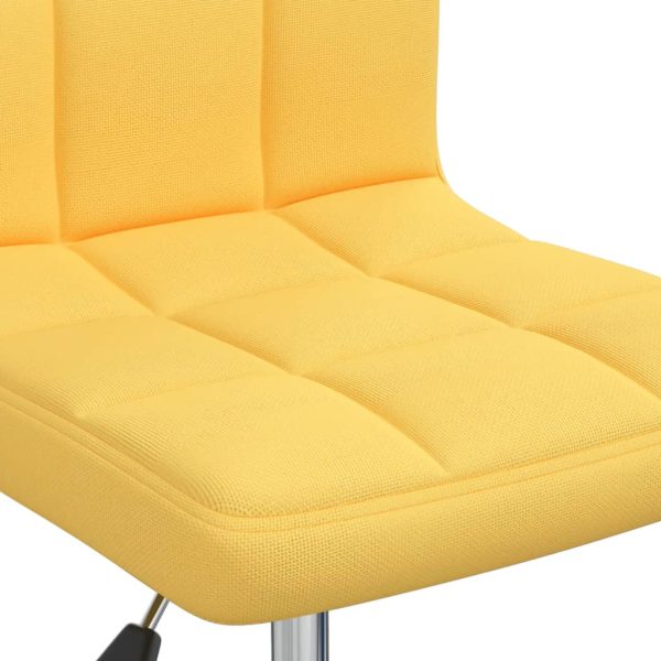 Cadeira de jantar giratória tecido amarelo mostarda - Image 7