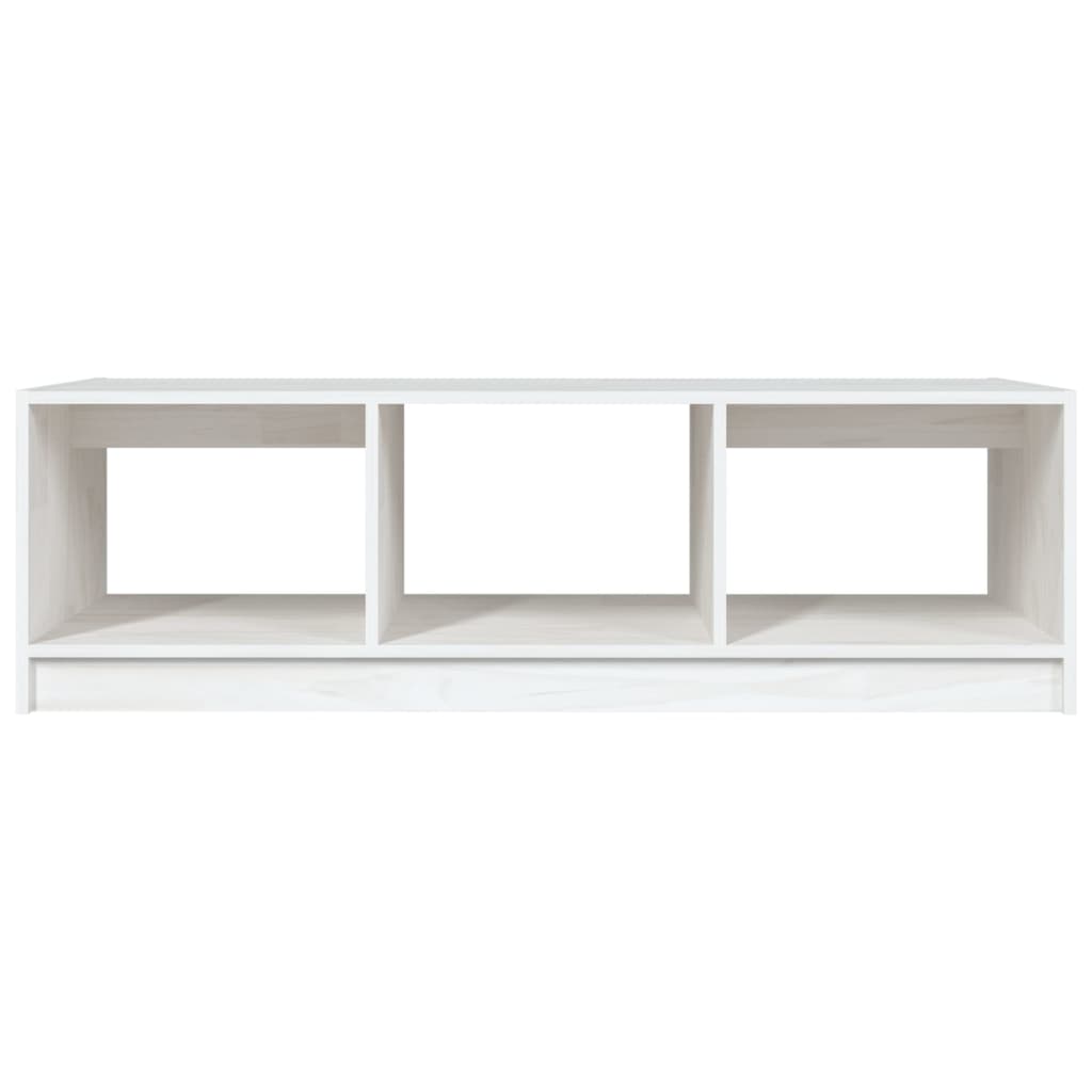Mesa de centro 110x50x34 cm madeira de pinho maciça branco - Image 4