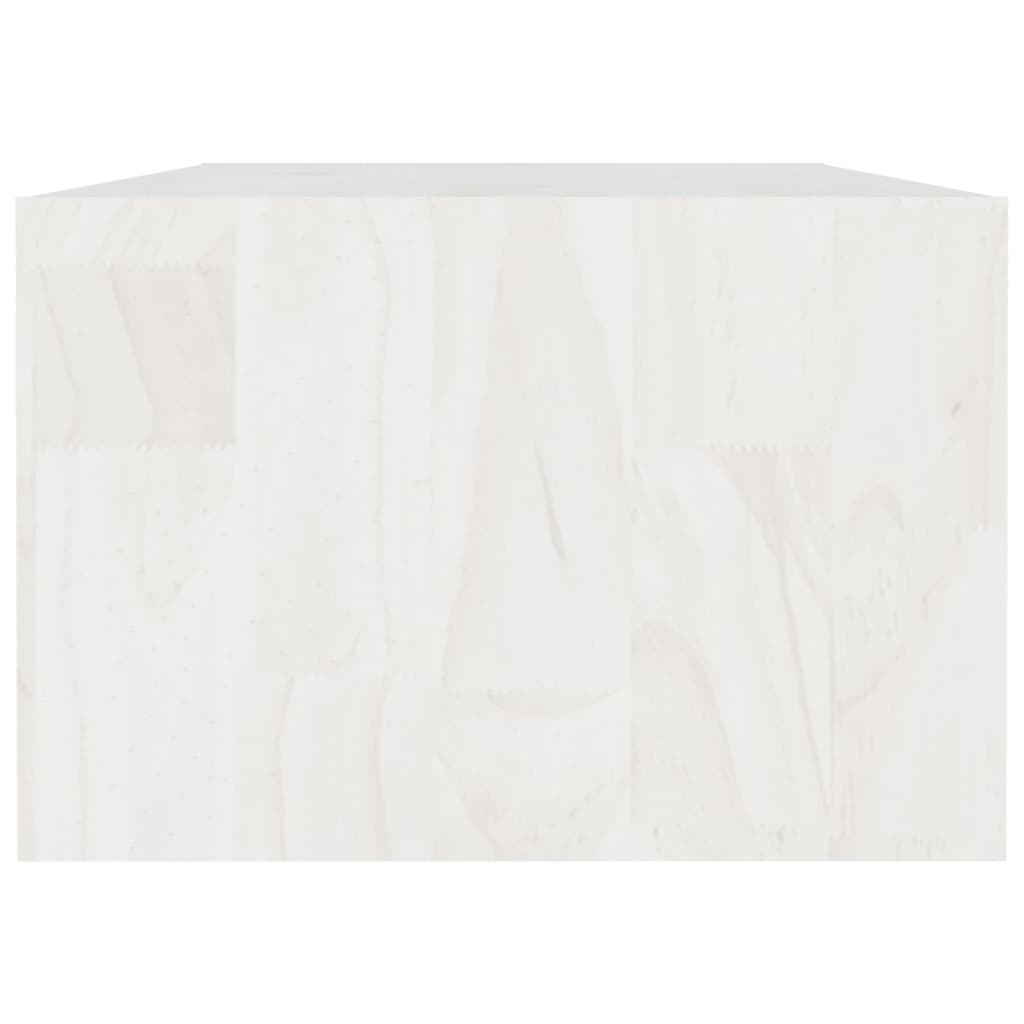 Mesa de centro 110x50x34 cm madeira de pinho maciça branco - Image 5