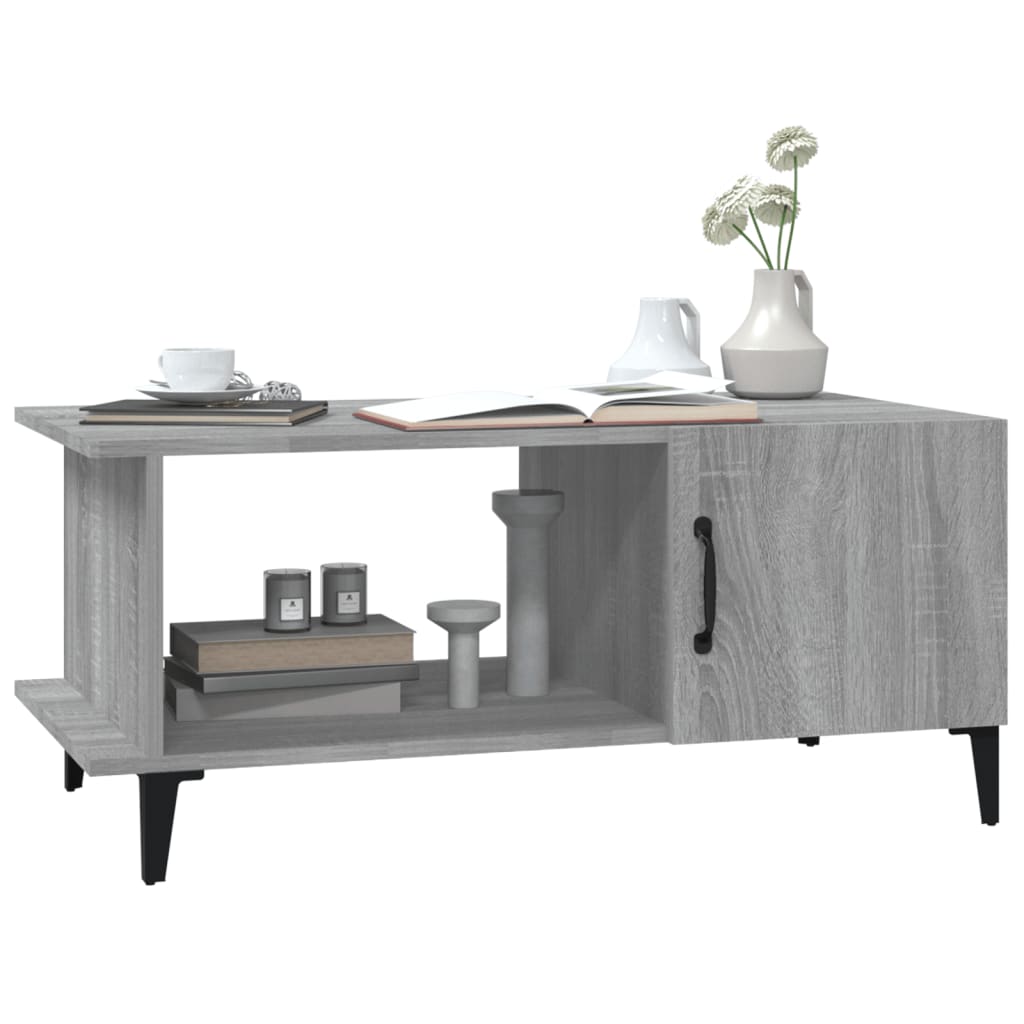 Mesa de centro 90x50x40 cm derivados de madeira cinzento sonoma - Image 5