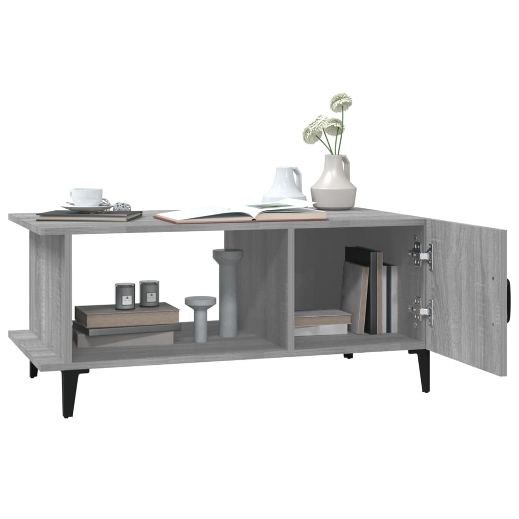 Mesa de centro 90x50x40 cm derivados de madeira cinzento sonoma - Image 6