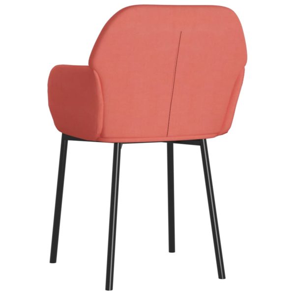 Cadeiras de jantar 2 pcs veludo rosa - Image 3