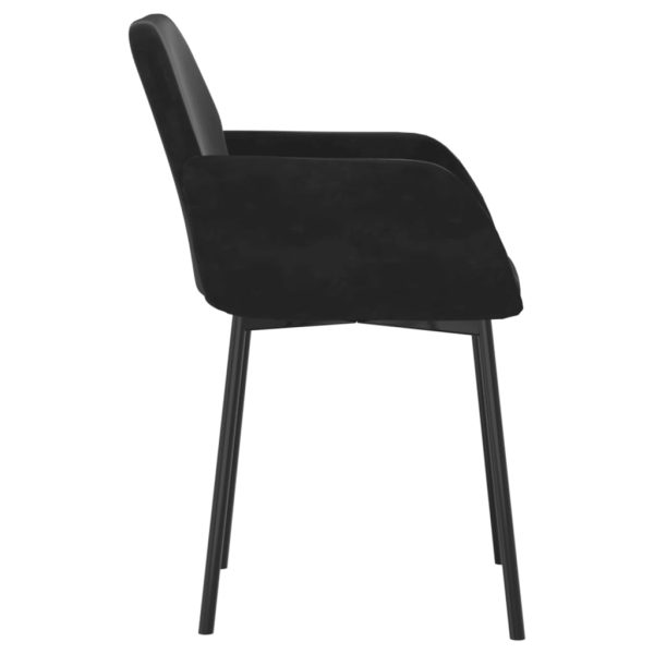 Cadeiras de jantar 2 pcs veludo preto - Image 5