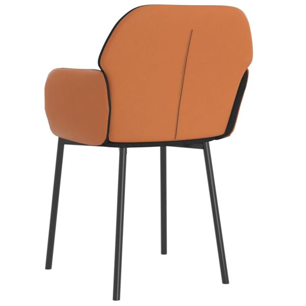 Cadeiras de jantar 2 pcs tecido/couro artificial preto - Image 5