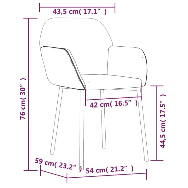 Cadeiras de jantar 2 pcs tecido/couro artificial preto - Image 8