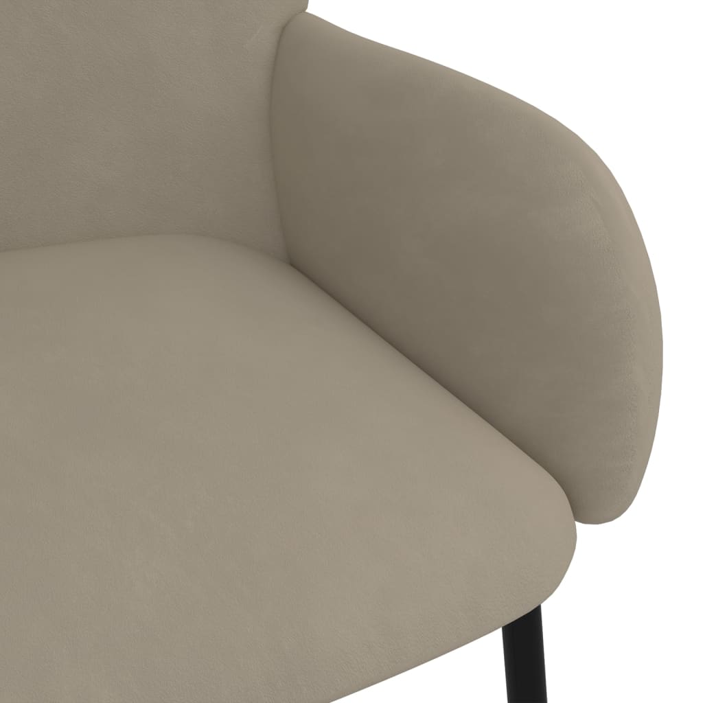 Cadeiras de jantar 2 pcs veludo cinzento-claro - Image 6