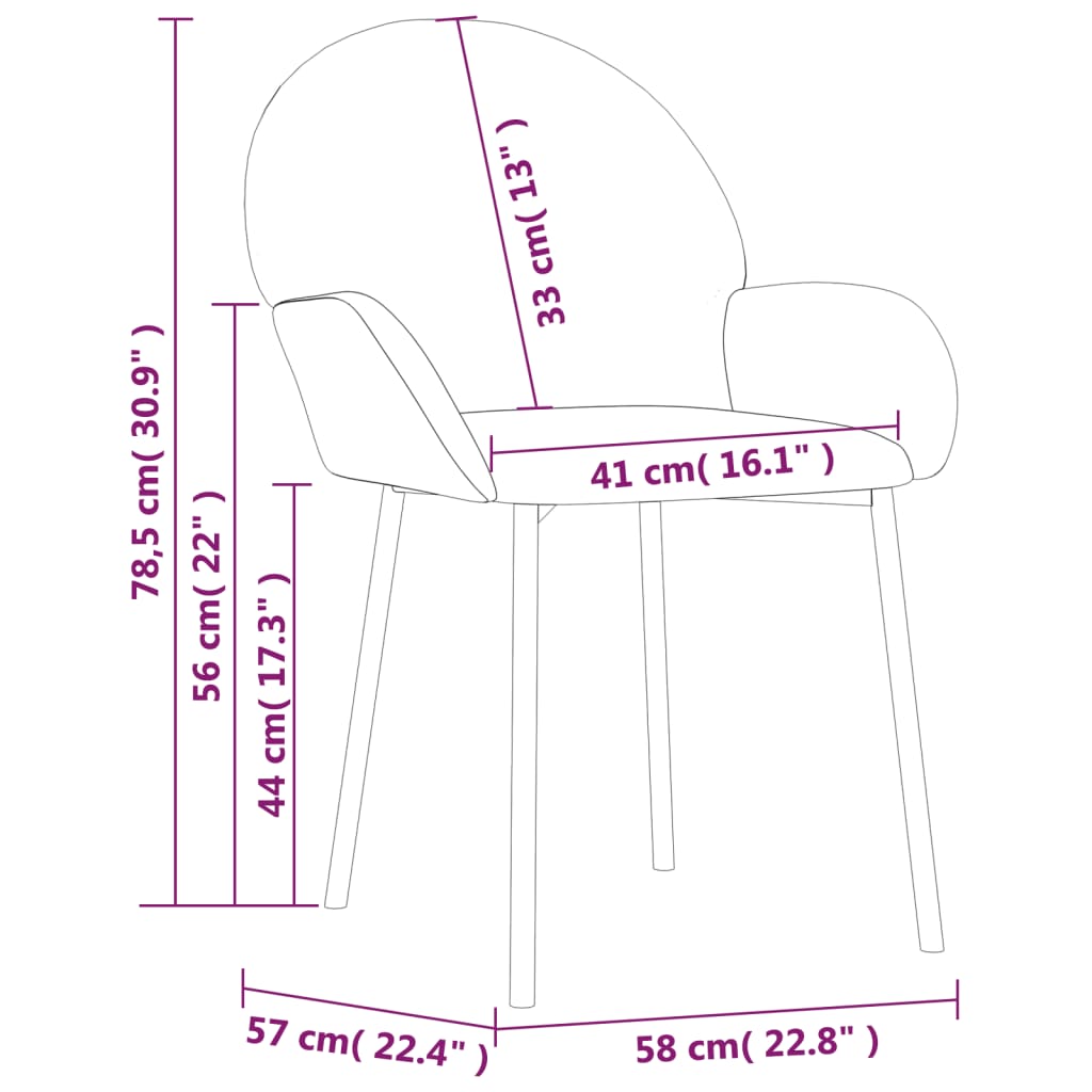 Cadeiras de jantar 2 pcs veludo cinzento-claro - Image 8