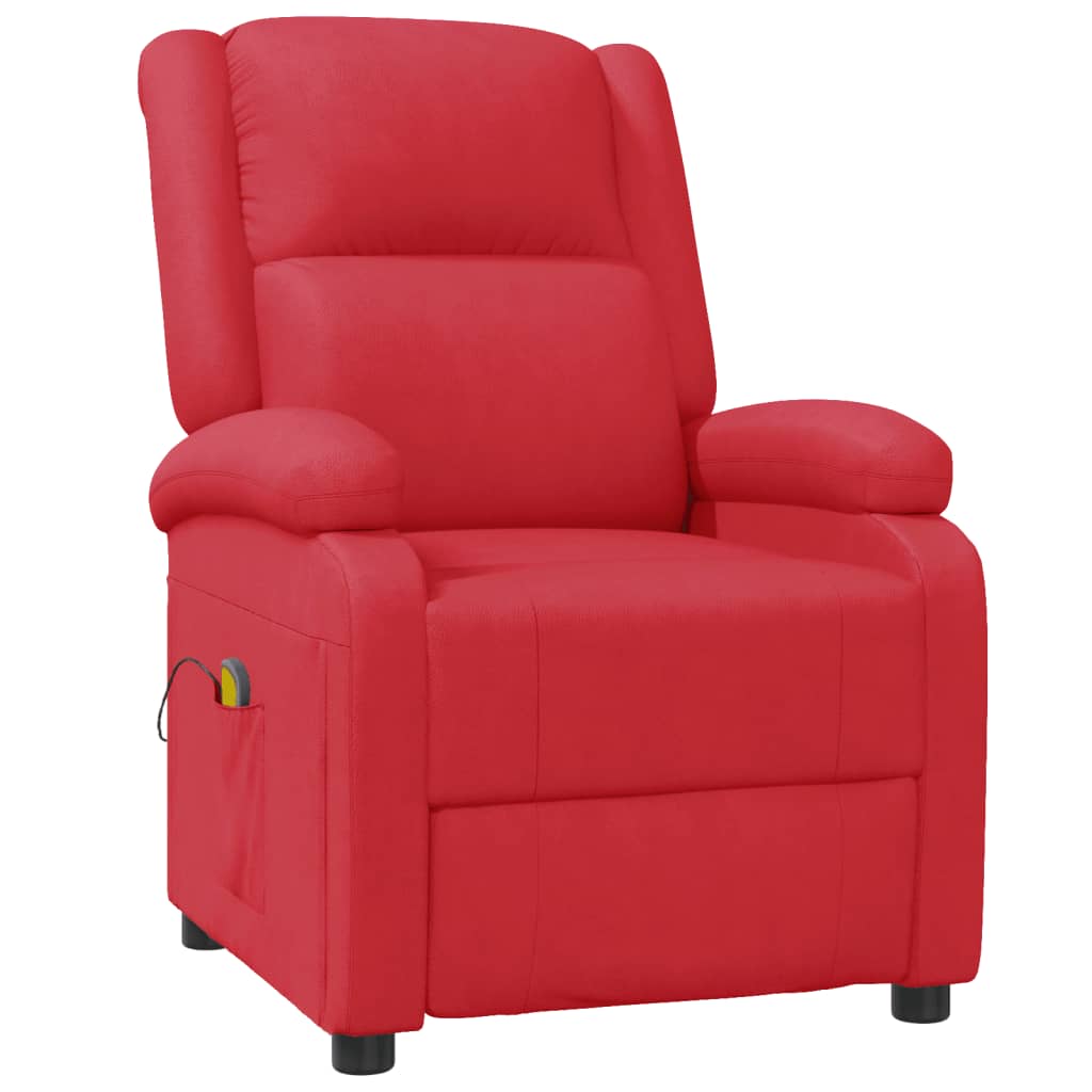 Cadeira de massagens couro artificial vermelho - Image 2