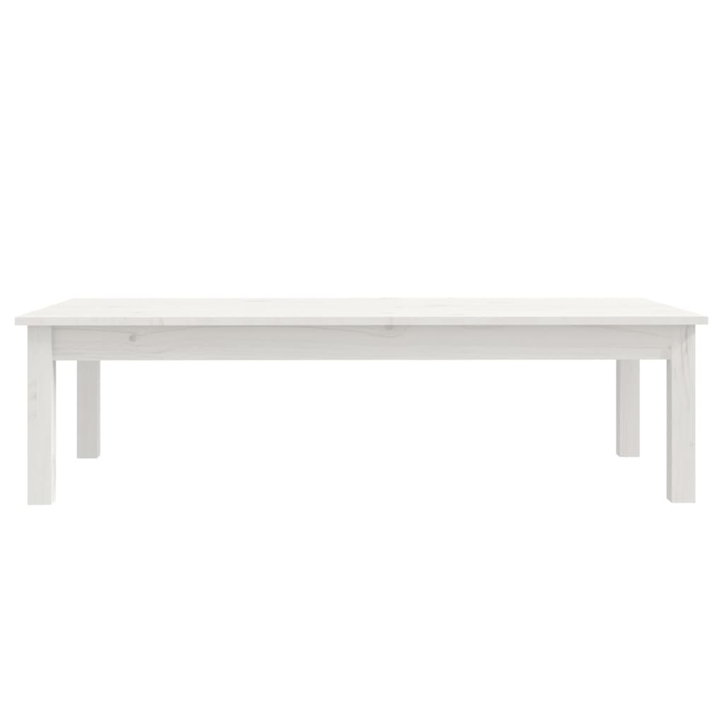 Mesa de centro 110x50x30 cm pinho maciço branco - Image 2