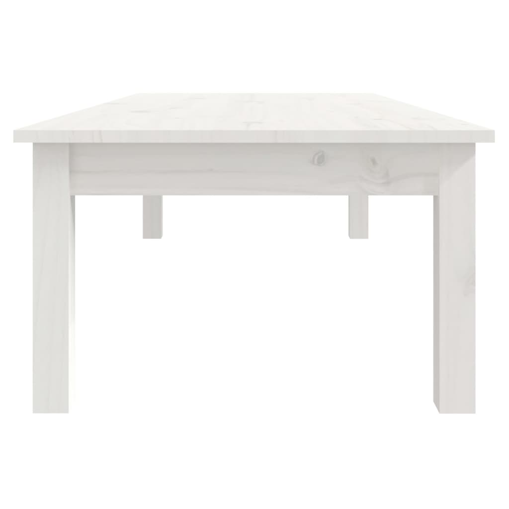 Mesa de centro 110x50x30 cm pinho maciço branco - Image 3