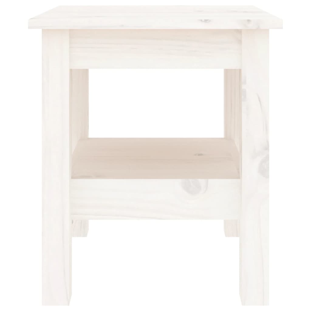 Mesa de centro 35x35x40 cm pinho maciço branco - Image 2